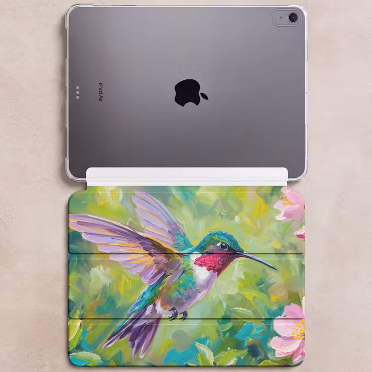 iPad hoes - Kolibrie - Bloemen - Natuur - Kleurrijk — 6