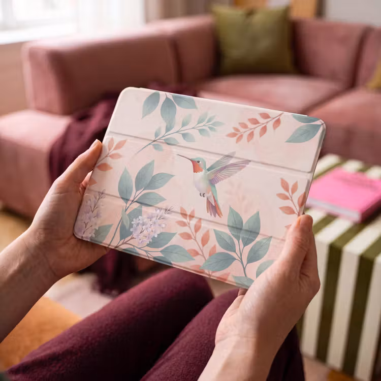 iPad hoes - Kolibrie - Vliegen - Natuur - Illustratie - Kleurrijk — 4