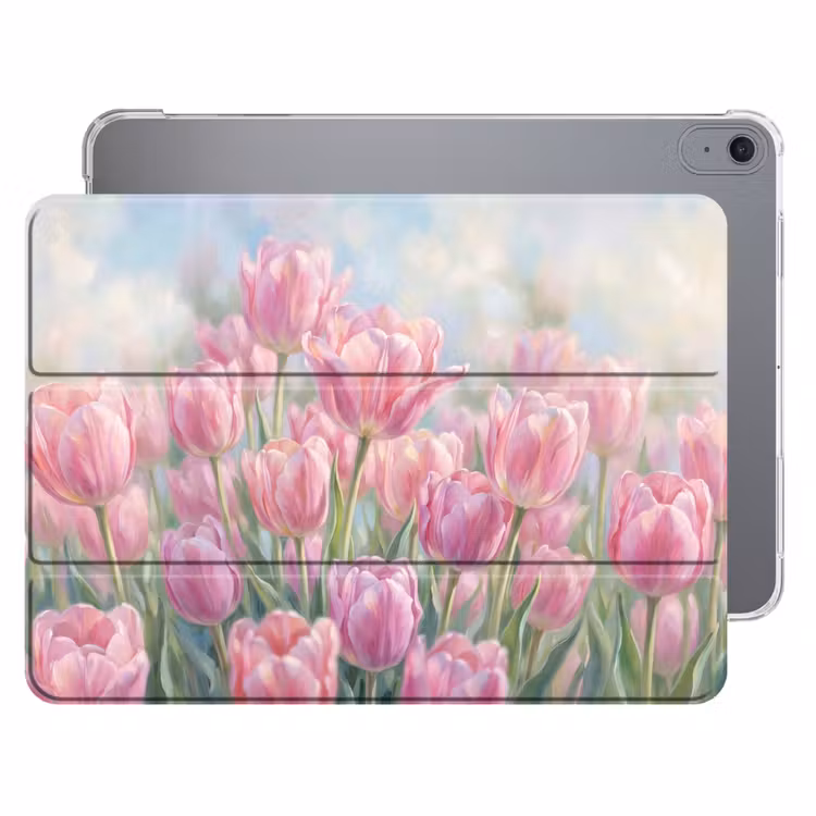 iPad hoes - Tulpen - Veld - Lente - Roze — 1