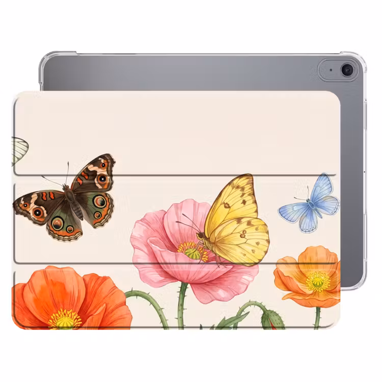 iPad hoes - Vlinders - Klaprozen - Illustratie - Kleurrijk — 1