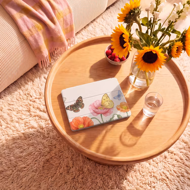 iPad hoes - Vlinders - Klaprozen - Illustratie - Kleurrijk — 2
