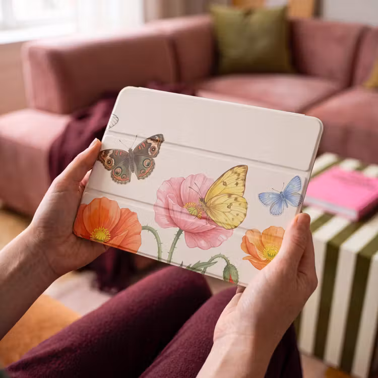 iPad hoes - Vlinders - Klaprozen - Illustratie - Kleurrijk — 4