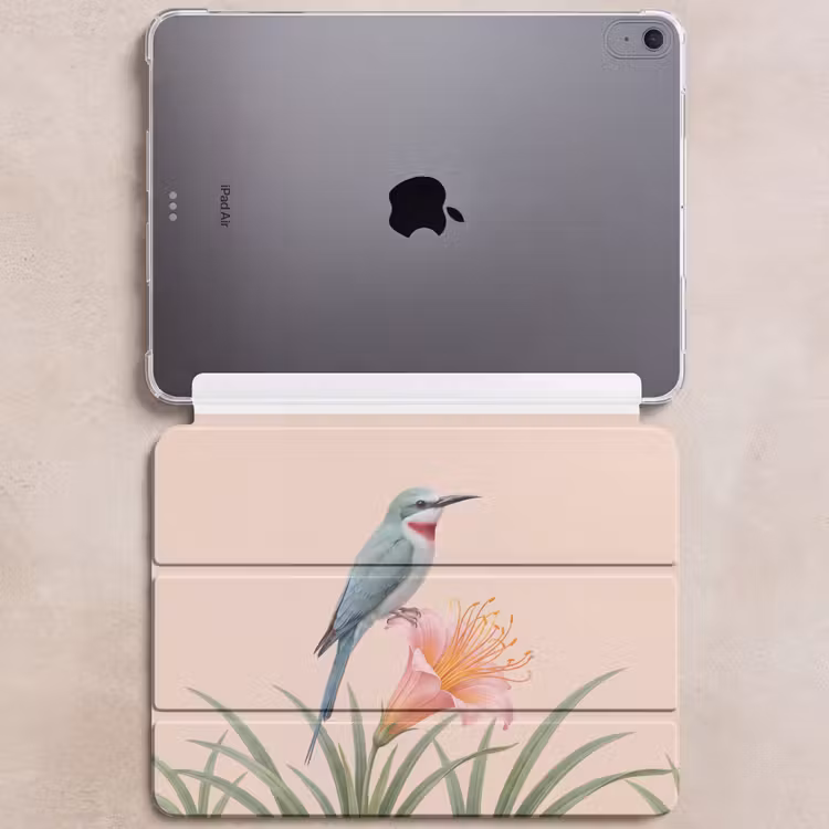 iPad hoes - Vogel - Bloem - Natuur - Roze — 6