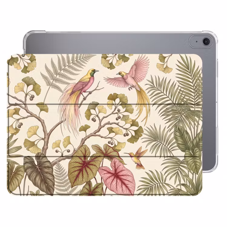 iPad hoes - Vogels - Tropisch - Botanisch - Roze — 1