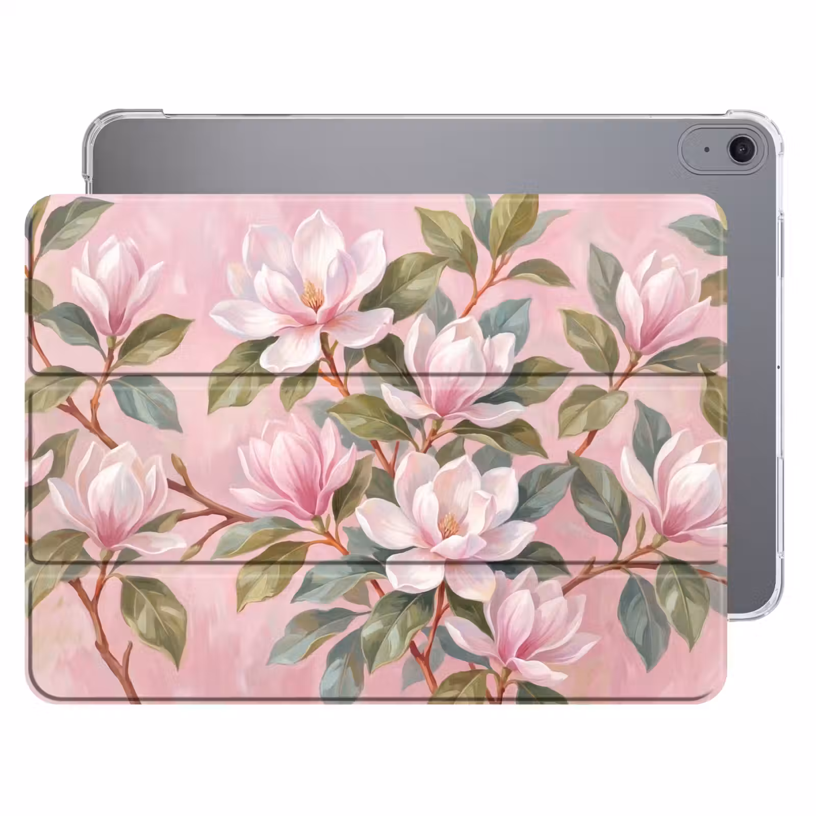iPad hoes - Magnolia's - Patroon - Roze — 1
