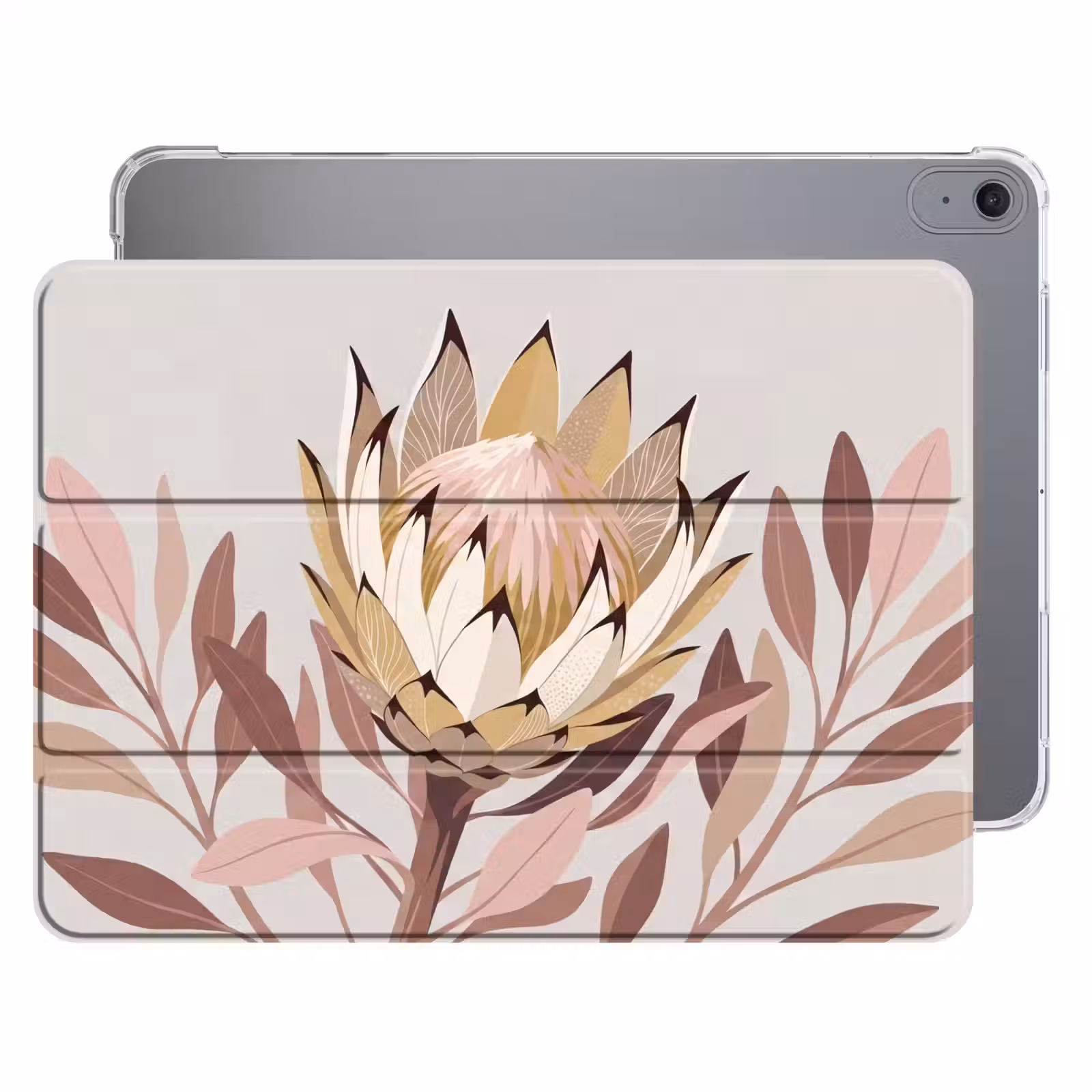 iPad hoes - Protea - Bloem - Botanisch - Beige — 1