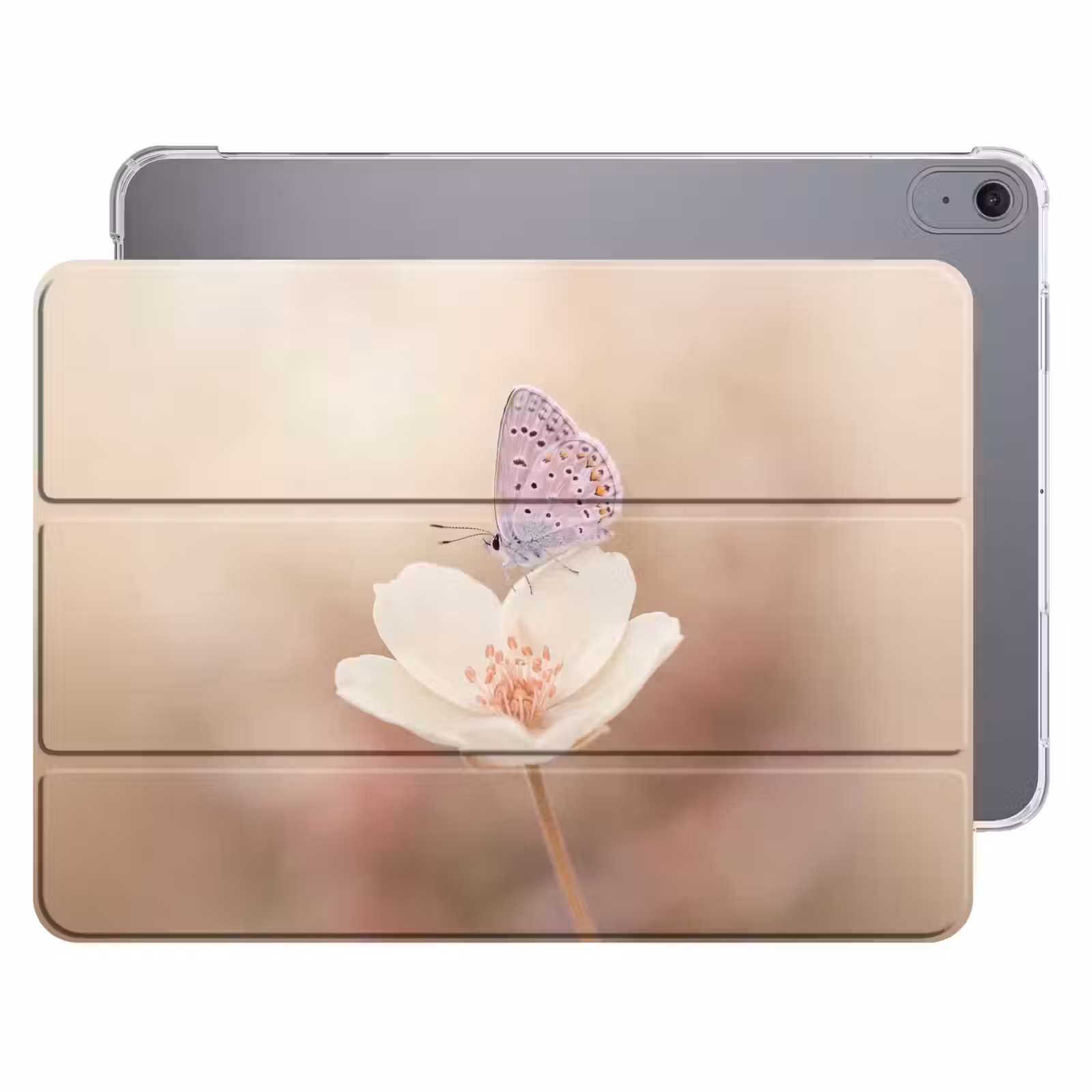 iPad hoes - Vlinder - Bloem - Blauw — 1