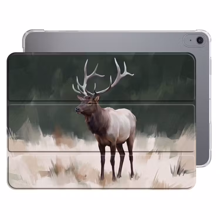 iPad hoes - Edelhert - Gewei - Schildering - Rustiek — 1