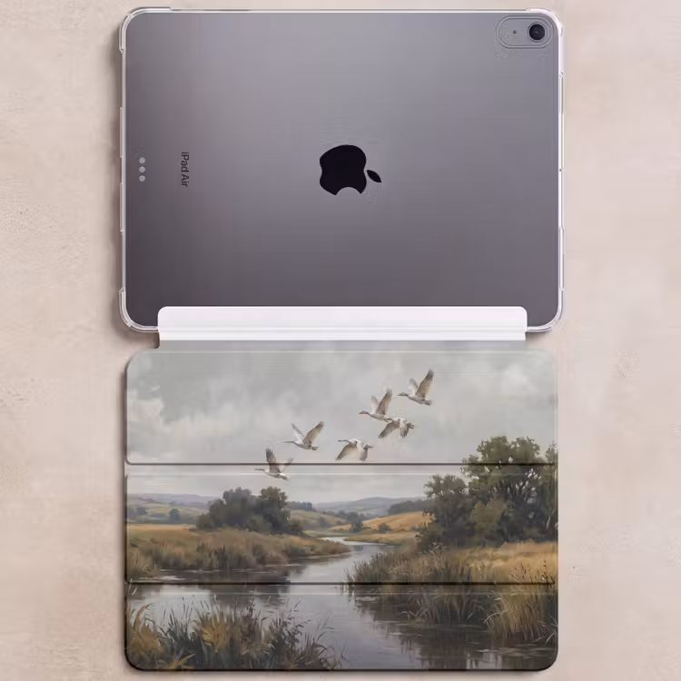 iPad hoes - Eenden - Rivier - Landschap - Vlucht - Nostalgisch — 6