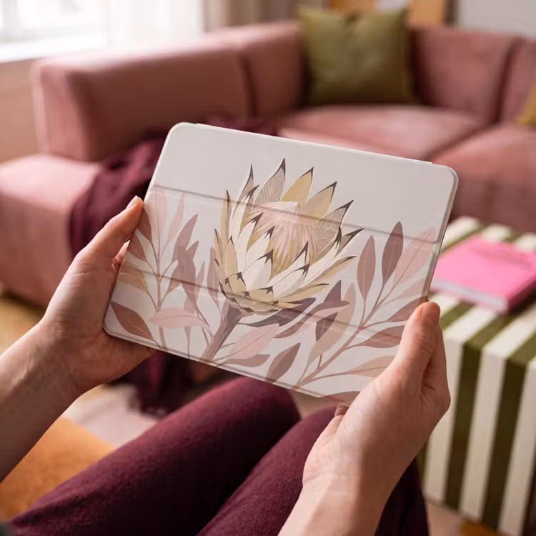iPad hoes - Protea - Bloem - Botanisch - Beige — 4