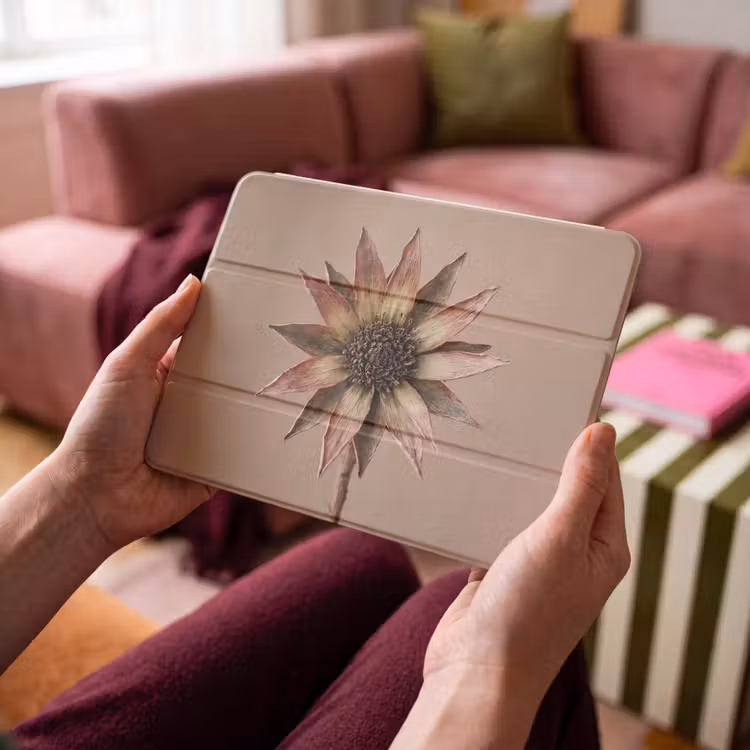 iPad hoes - Droogbloem - Protea - Vintage - Beige - Rustiek — 4