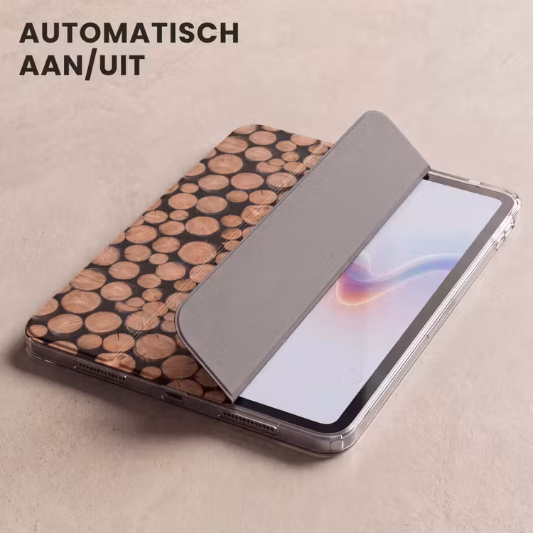 iPad hoes - Houtblokken - Textuur - Patroon - Bruin - Rustiek — 5