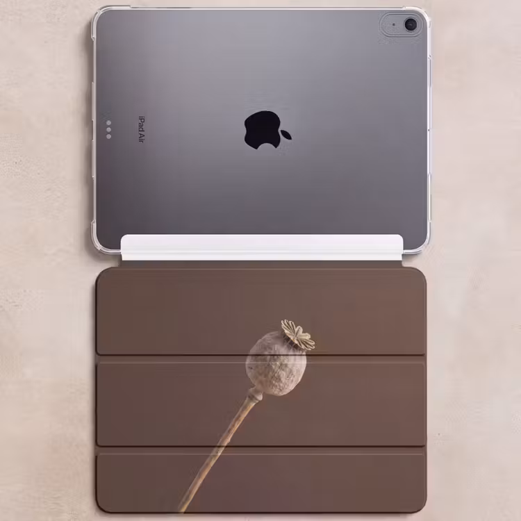 iPad hoes - Papaverbol - Droogbloem - Bruin - Minimalistisch — 6