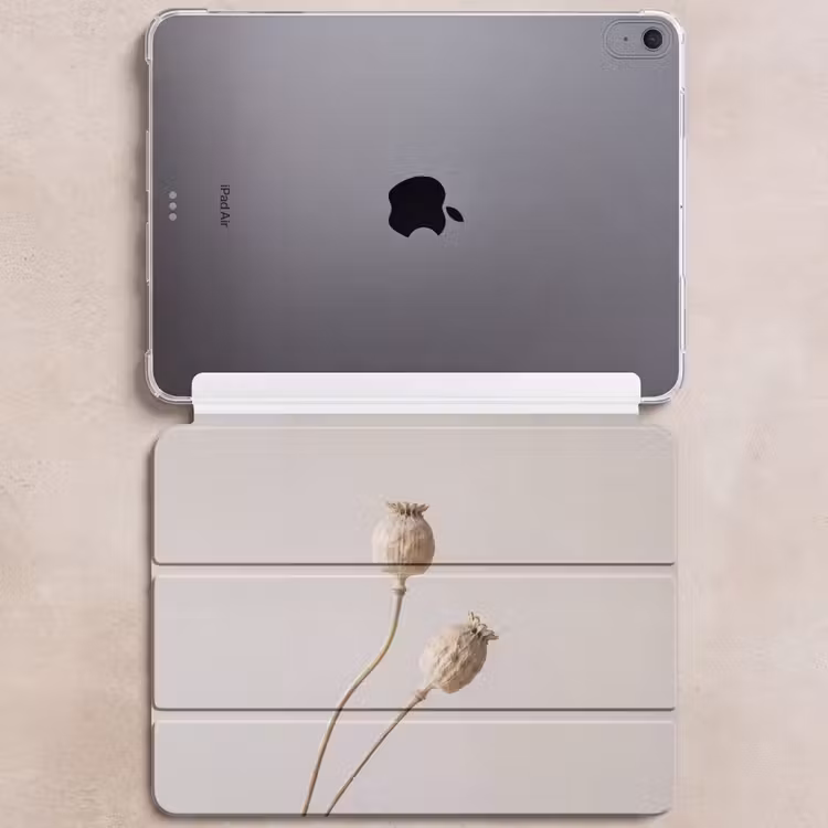 iPad hoes - Papaverbollen - Droogbloemen - Minimalistisch - Beige - Rustig — 6