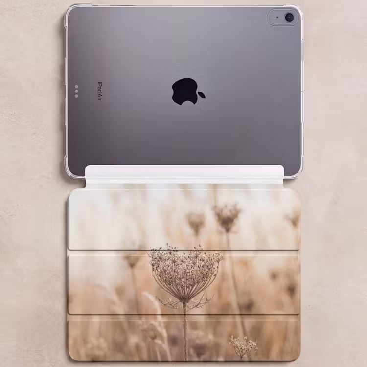 iPad hoes - Schermbloem - Droogbloem - Winter - Beige - Minimalistisch — 6