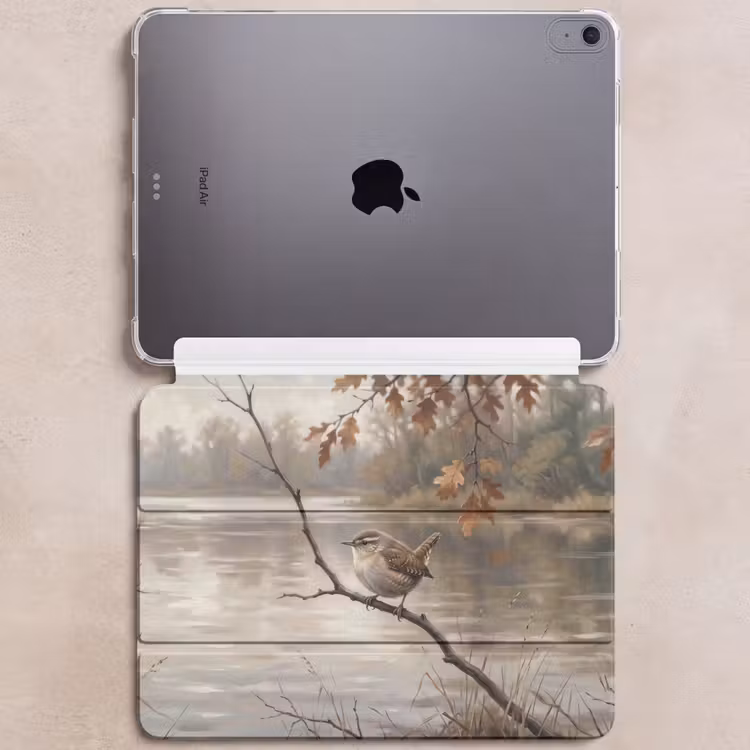 iPad hoes - Winterkoninkje - Tak - Rivier - Natuur - Sfeervol — 6