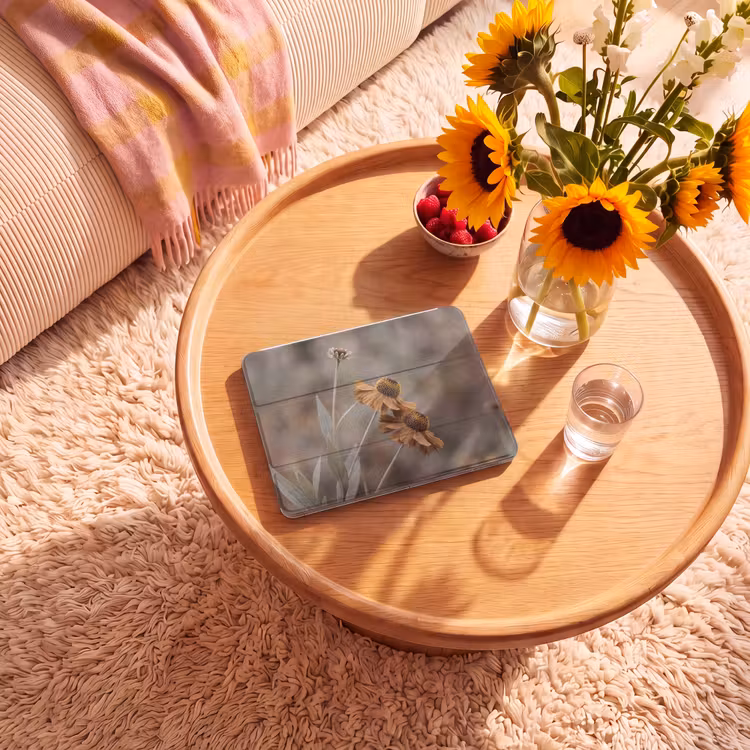 iPad hoes - Zonnehoed - Droogbloemen - Geel - Warm — 2