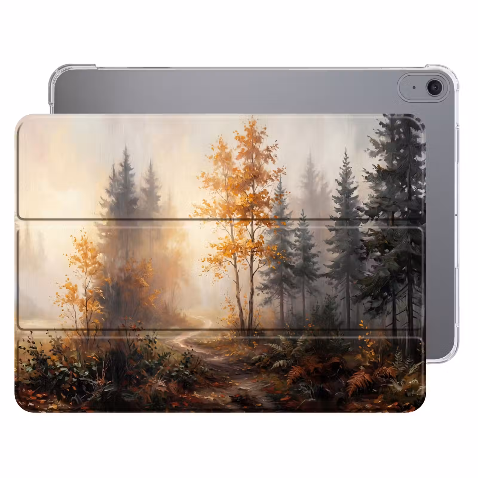 iPad hoes - Bospad - Herfstbladeren - Natuur - Schilderachtig - Oranje — 1