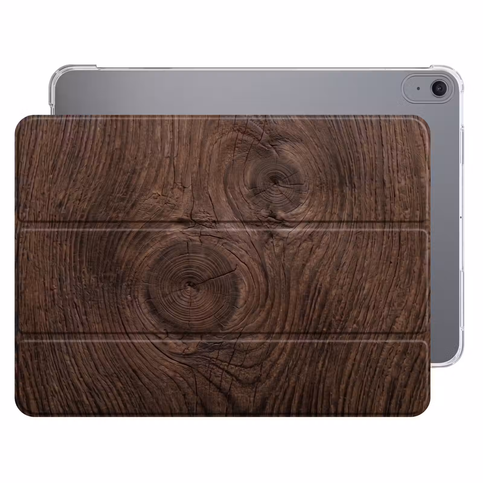 iPad hoes - Houtnerf - Textuur - Patroon - Bruin - Rustiek — 1