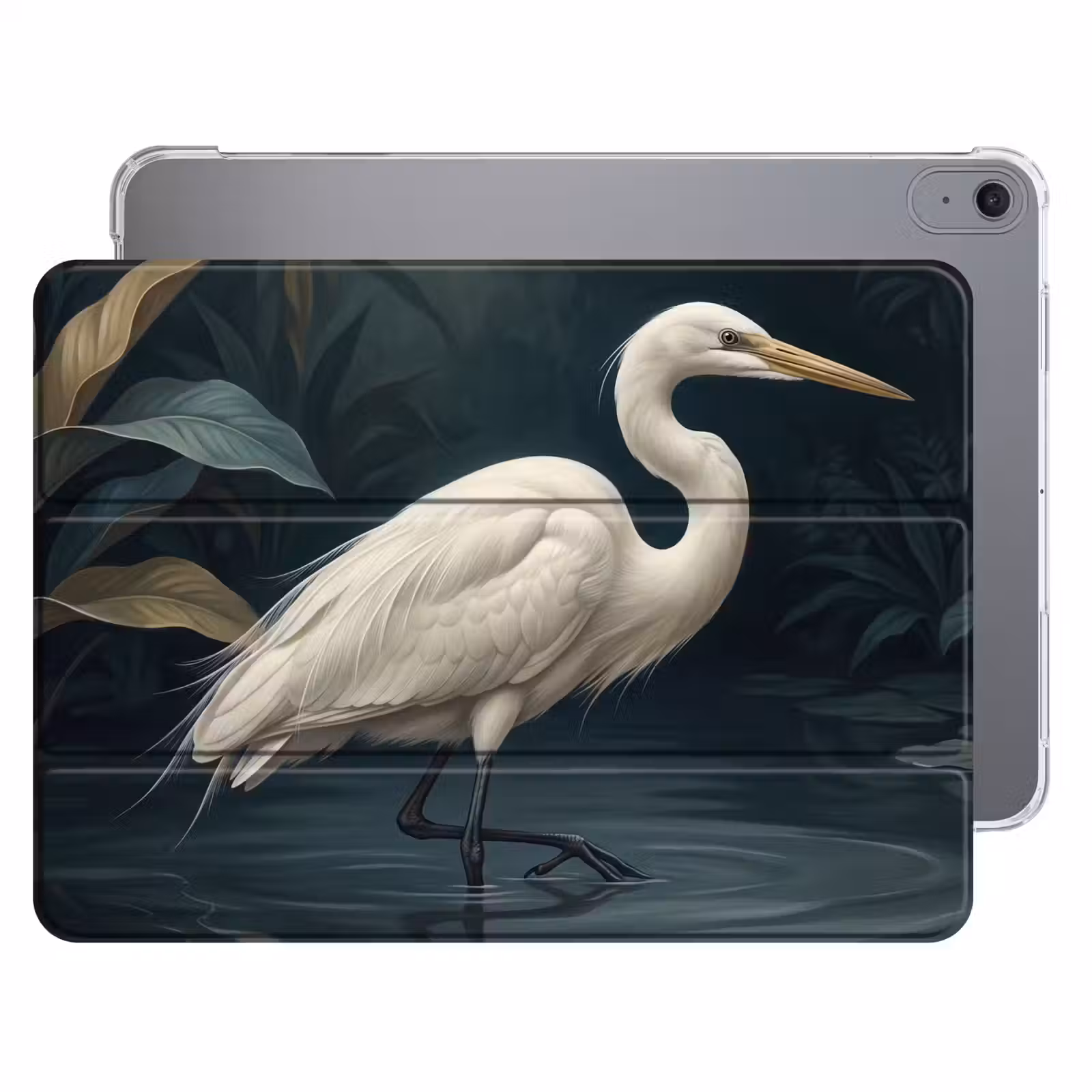 iPad hoes - Reiger - Water - Natuur - Modern - Wit — 1