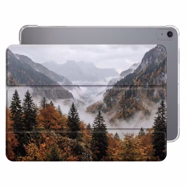 iPad hoes - Bergen - Vallei - Mist - Herfst - Natuur — 1