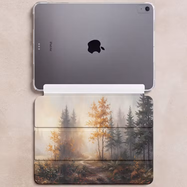 iPad hoes - Bospad - Herfstbladeren - Natuur - Schilderachtig - Oranje — 6