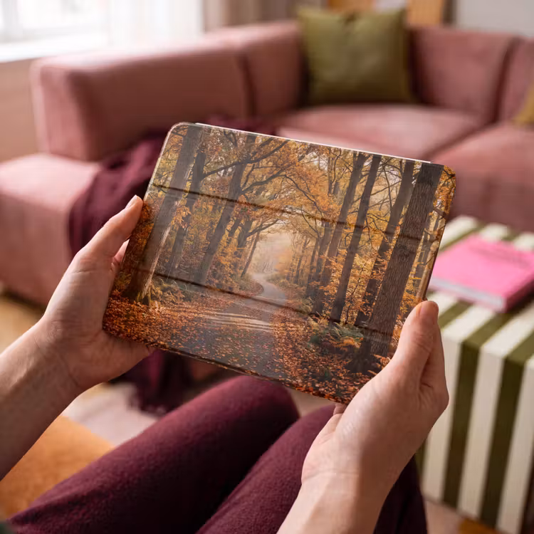 iPad hoes - Bospad - Herfstbos - Bladeren - Oranje - Nostalgisch — 4