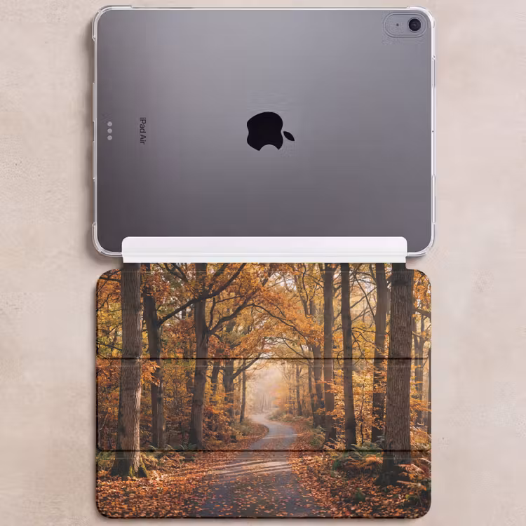 iPad hoes - Bospad - Herfstbos - Bladeren - Oranje - Nostalgisch — 6