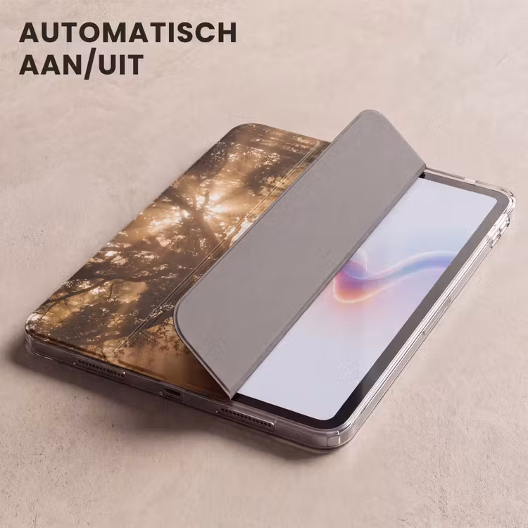 iPad hoes - Hert - Bos - Mistig - Natuur - Goud — 5