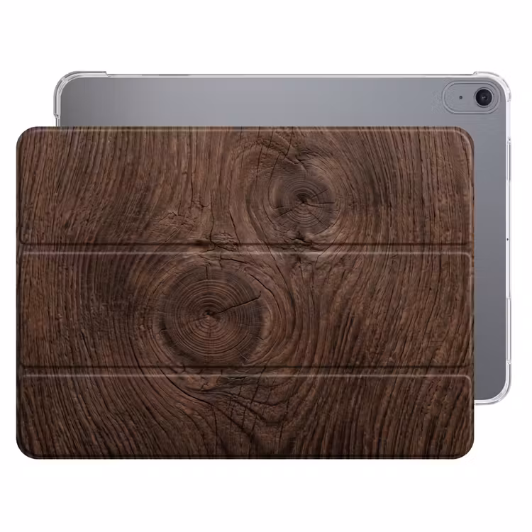 iPad hoes - Houtnerf - Textuur - Patroon - Bruin - Rustiek — 1