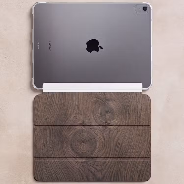 iPad hoes - Houtnerf - Textuur - Patroon - Bruin - Rustiek — 6