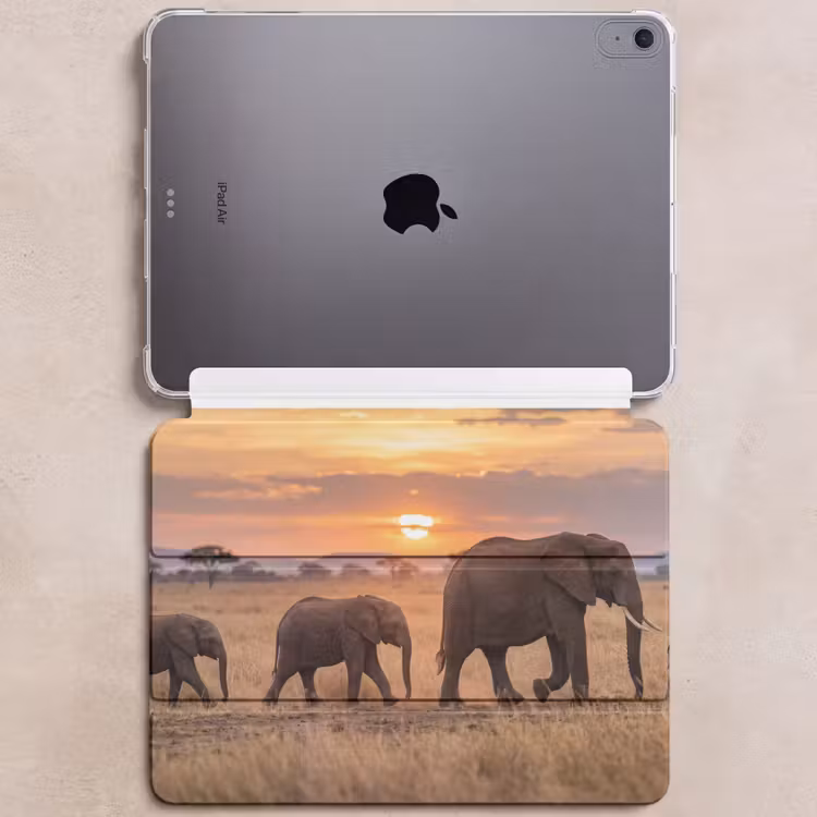 iPad hoes - Olifanten - Savanne - Zonsondergang - Afrika - Warm — 6