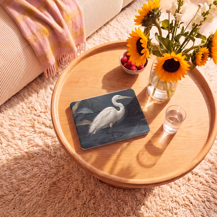 iPad hoes - Reiger - Water - Natuur - Modern - Wit — 2