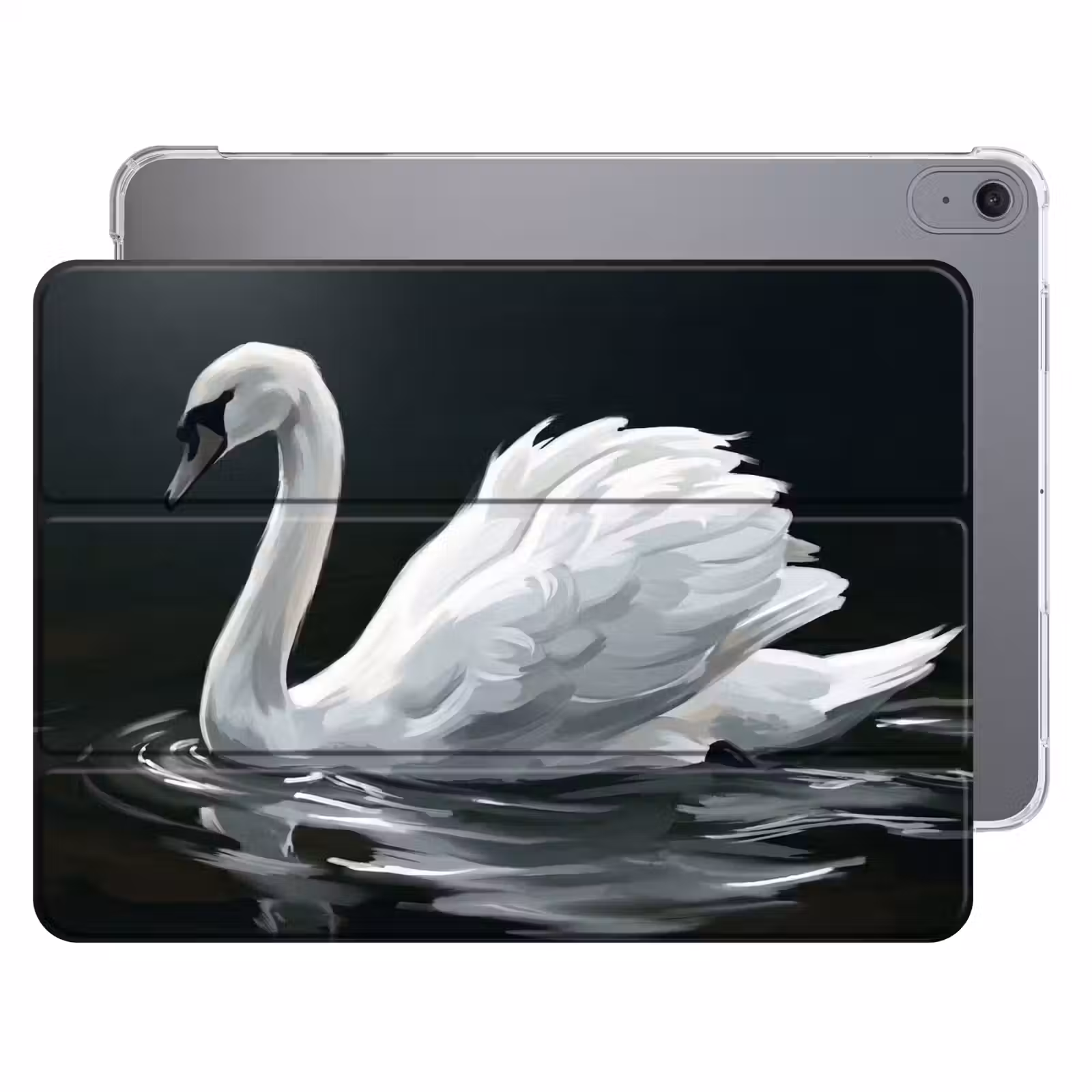 iPad hoes - Zwaan - Water - Natuur - Realistisch - Wit — 1
