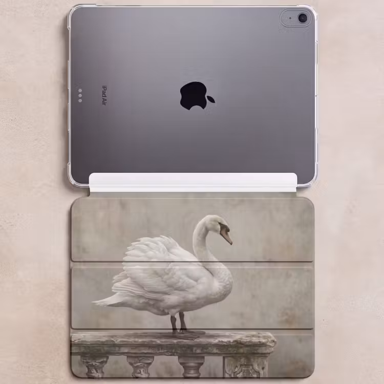 iPad hoes - Zwaan - Elegant - Dieren - Wit — 6