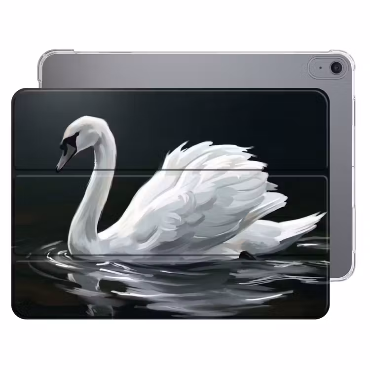 iPad hoes - Zwaan - Water - Natuur - Realistisch - Wit — 1