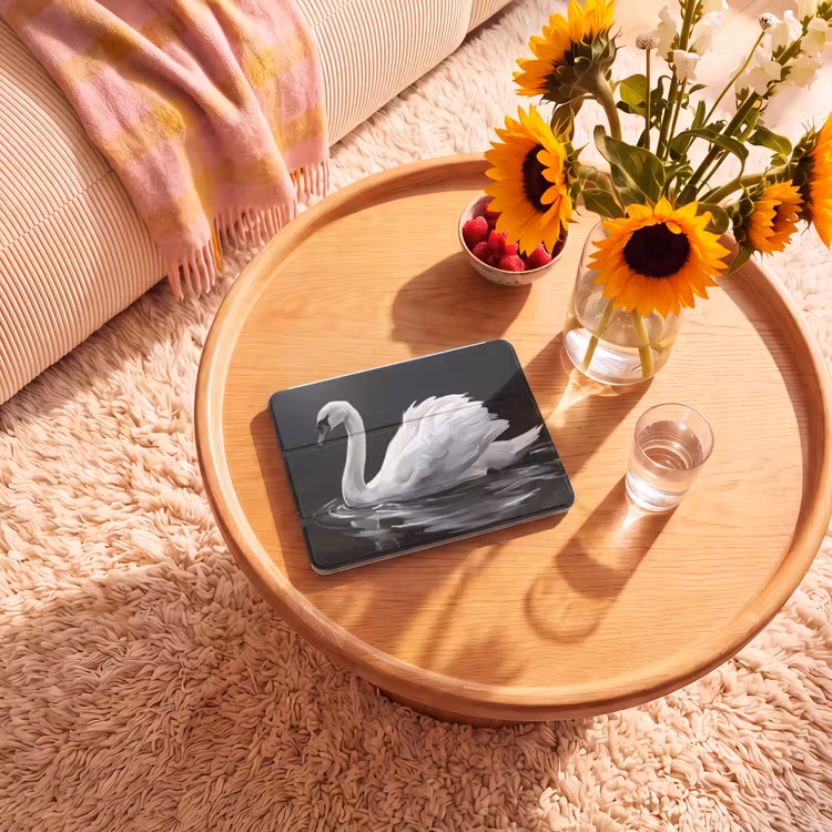 iPad hoes - Zwaan - Water - Natuur - Realistisch - Wit — 2