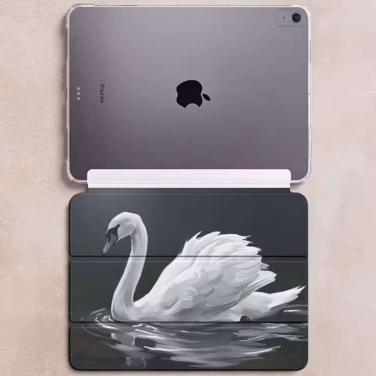 iPad hoes - Zwaan - Water - Natuur - Realistisch - Wit — 6