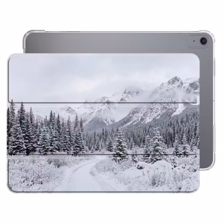 iPad hoes - Weg - Bergen - Sneeuw - Naaldbos - Avontuurlijk — 1