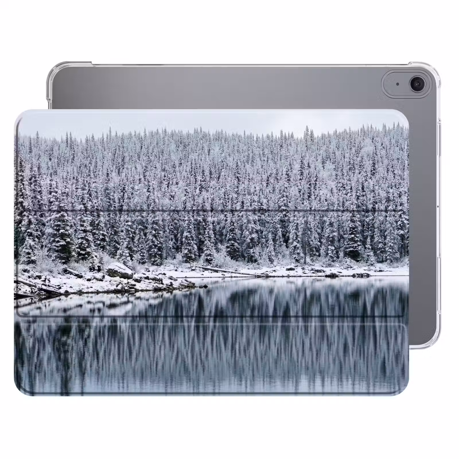 iPad hoes - Bos - Reflectie - Meer - Winter - Serene — 1
