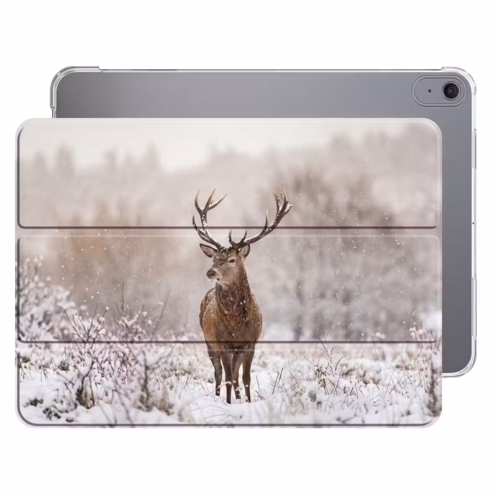 iPad hoes - Edelhert - Bos - Sneeuw - Winter - Majestueus — 1