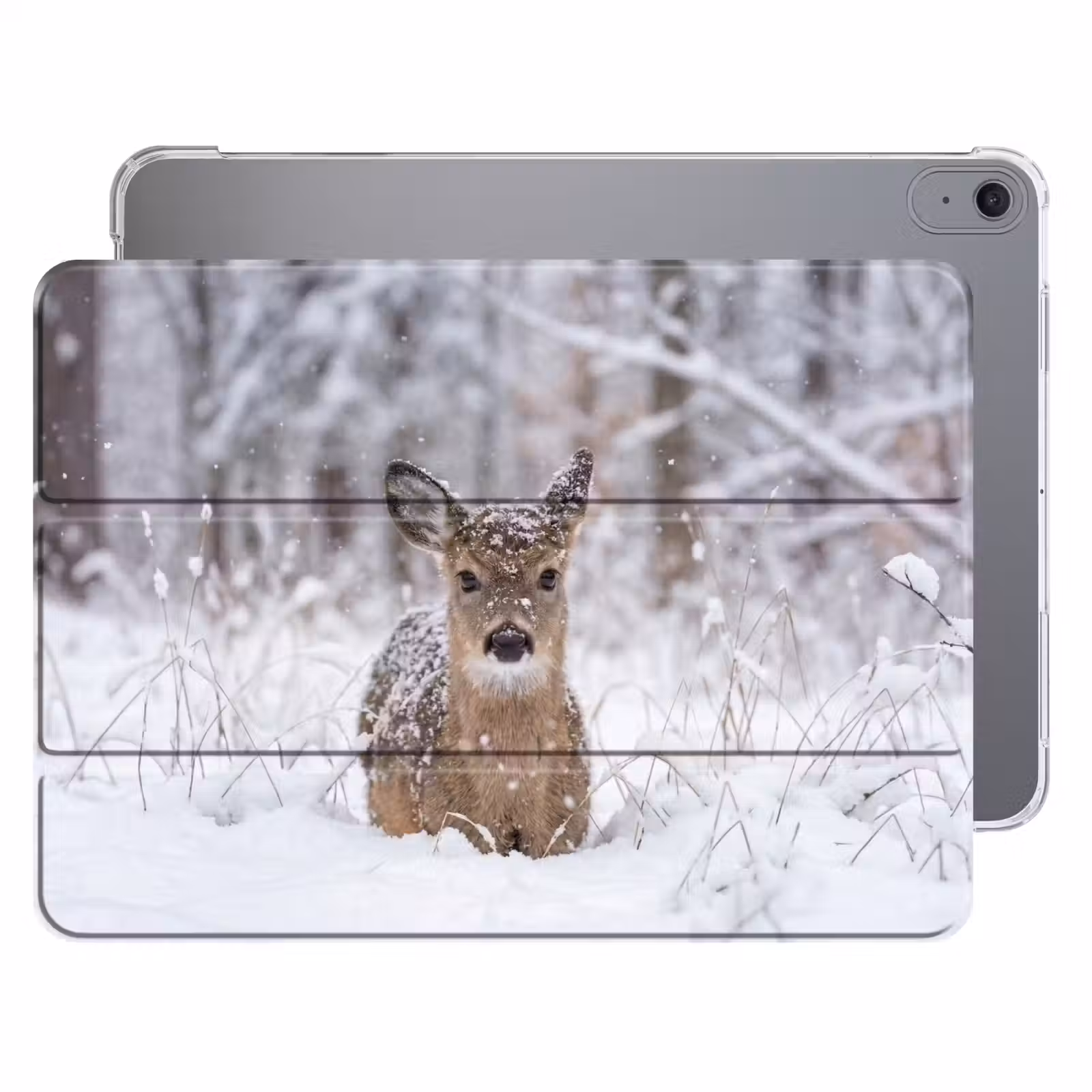 iPad hoes - Hert - Sneeuw - Bos - Dieren - Vertederend — 1