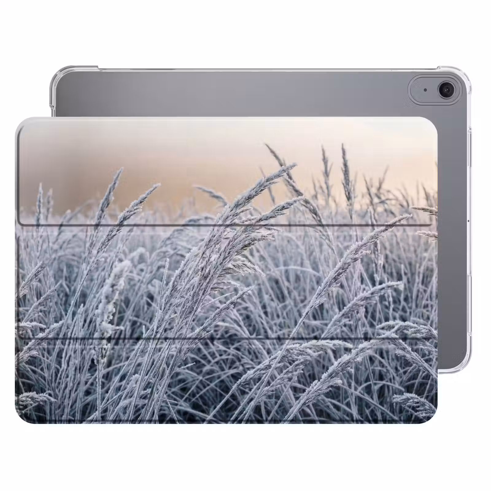 iPad hoes - Rijp - Gras - Kristallen - Winter - Minimalistisch — 1