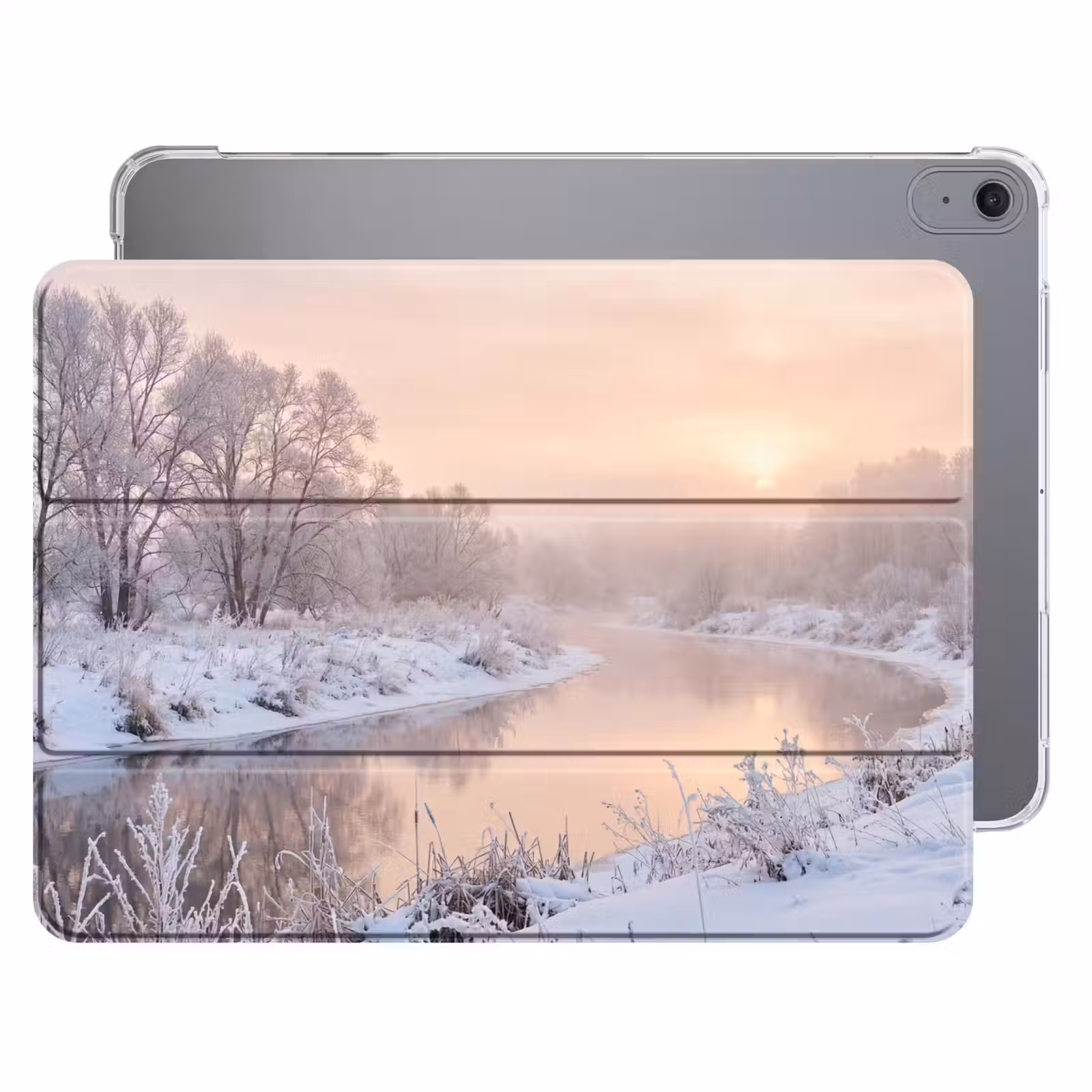 iPad hoes - Rivier - Winter - Landschap - Sneeuw - Zonsopgang — 1
