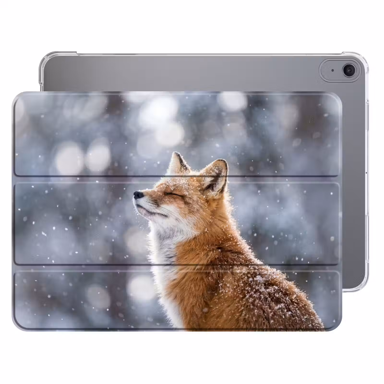 iPad hoes - Vos - Sneeuwval - Portret - Winter - Sfeervol — 1