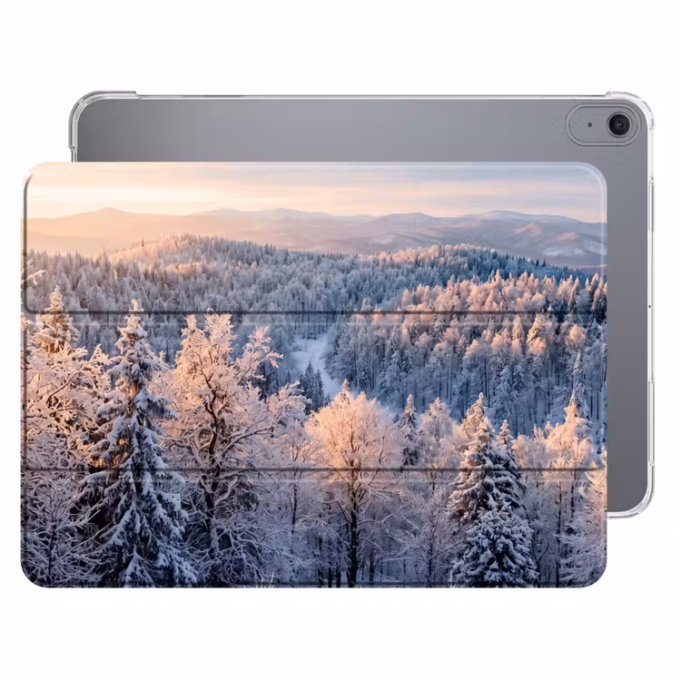 iPad hoes - Bos - Bergen - Goud - Winter - Warm — 1