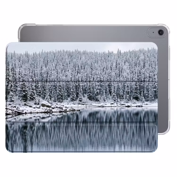 iPad hoes - Bos - Reflectie - Meer - Winter - Serene — 1