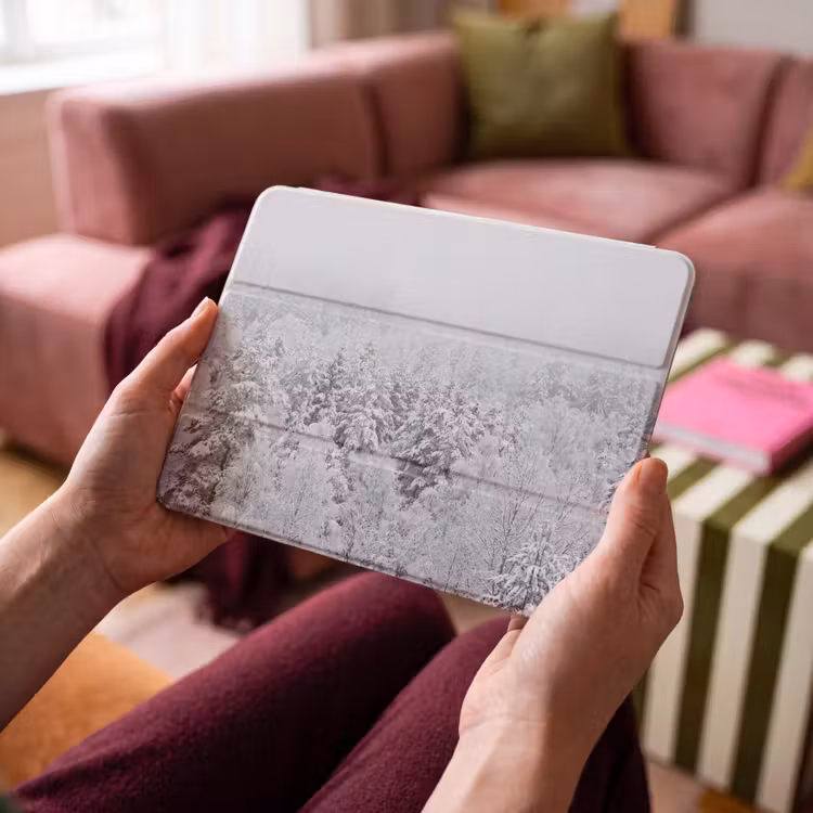 iPad hoes - Bos - Sneeuw - Winter - Natuur - Wit — 4