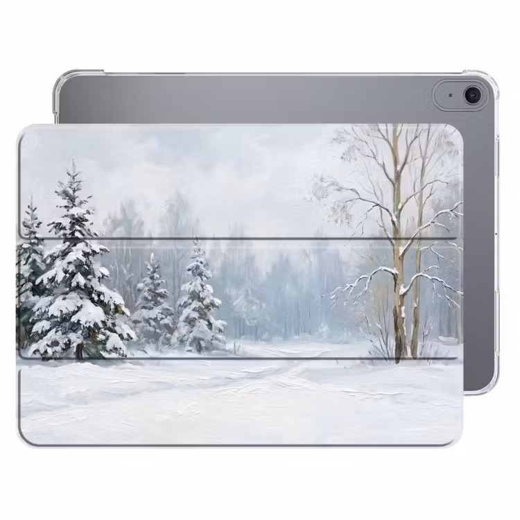 iPad hoes - Bospad - Dennen - Sneeuw - Winter - Rustgevend — 1