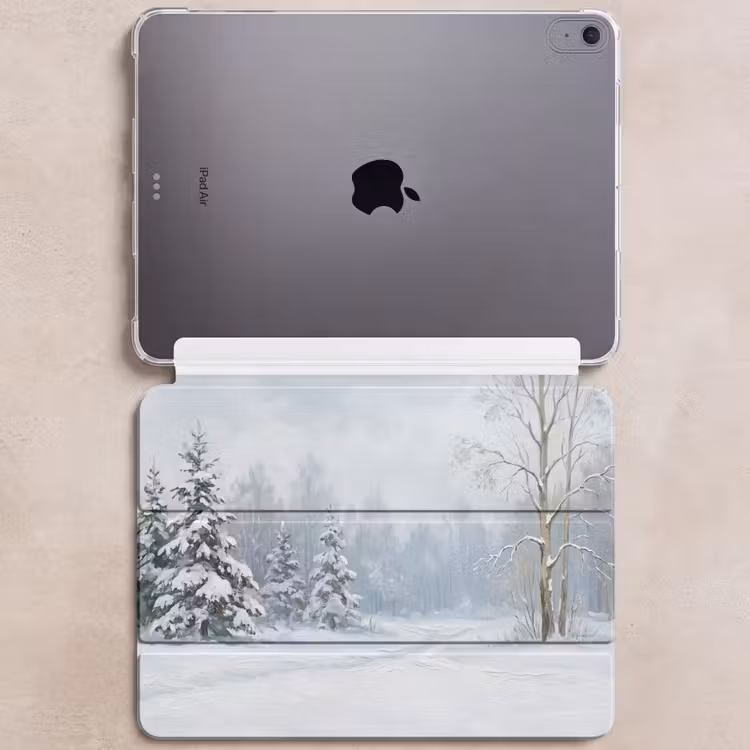 iPad hoes - Bospad - Dennen - Sneeuw - Winter - Rustgevend — 6